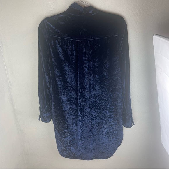 Mauve velvet button front blouse - Picture 14 of 14